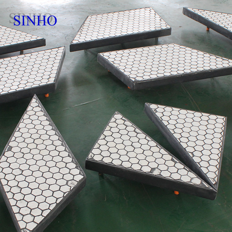 Square Ceramic Tile Rubber Composite Plates