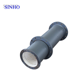 Abrasion resistant ceramic lined steel pipe and elbow
